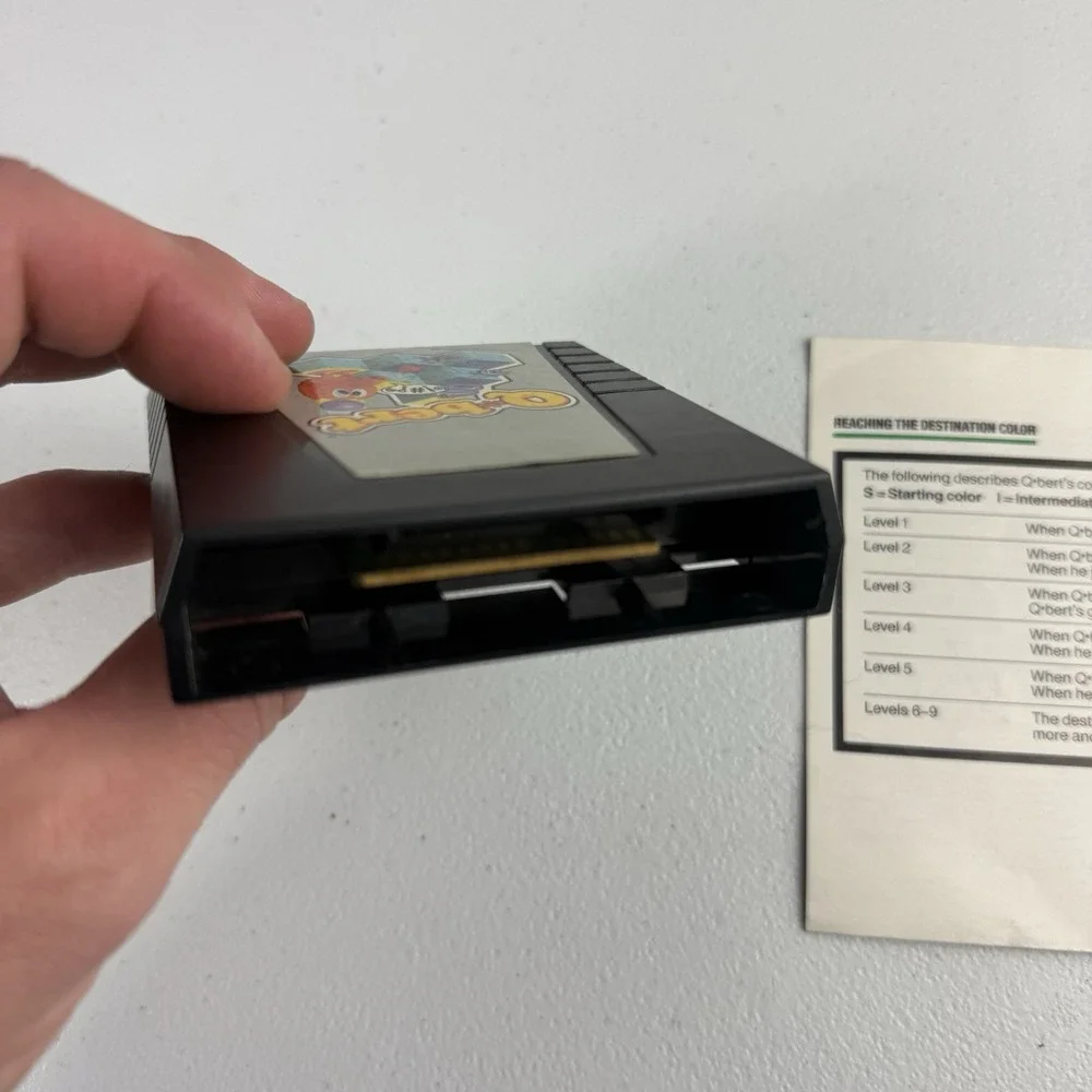 Colecovision Qbert Cartridge & Manual - Tested & WORKS! Q-Bert